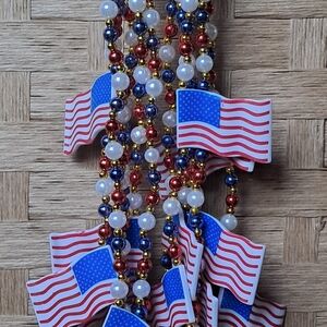 Patriotic Pearl and Bead Necklace